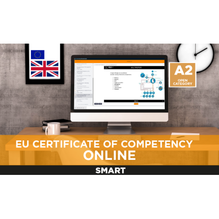 A2 EU-Drone Pilot Certificate ONLINE (Training and exam in ENGLISH)