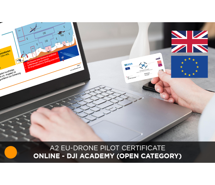 A2 EU-Drone Pilot Certificate ONLINE (Training and exam in ENGLISH)