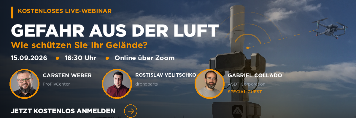 Einladung zum ProFlyCenter Live Webinar Gefahr aus der Luft