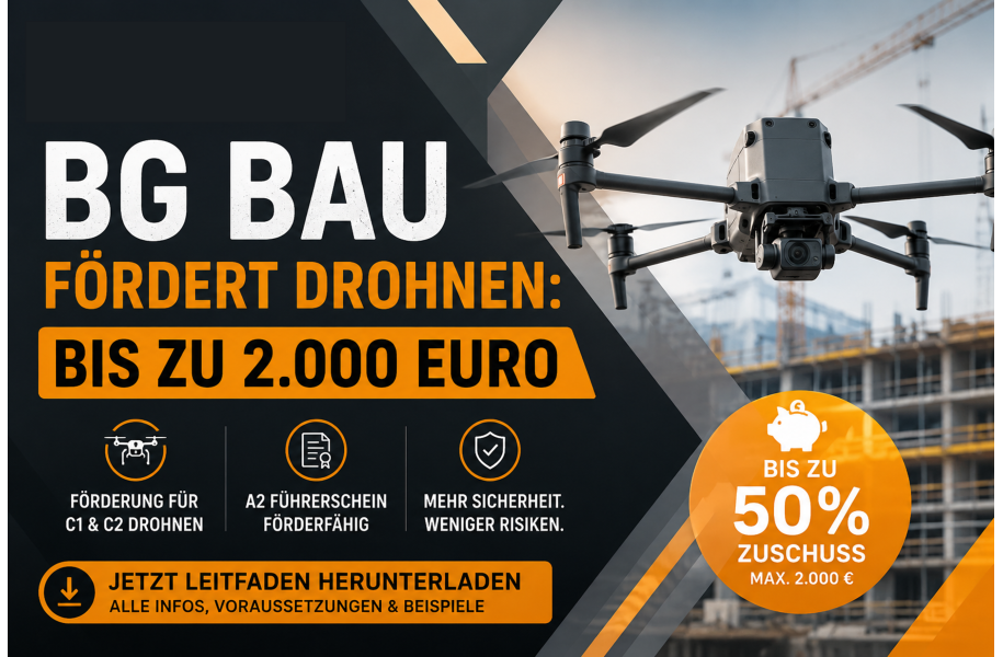 BG BAU fördert Drohnen