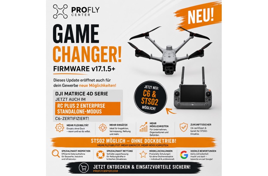 DJI Matrice 4D jetzt auch im Standalone-Betrieb C6-konform – Ein Meilenstein für STS-02-Einsätze