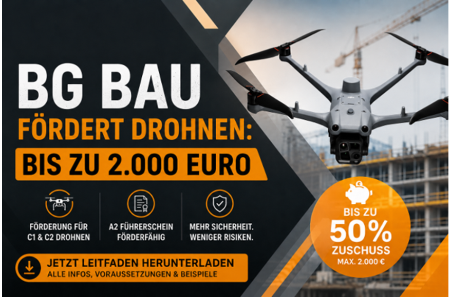 BG BAU fördert Drohnen BG BAU fördert Drohnen