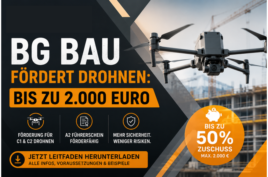 BG BAU fördert Drohnen BG BAU fördert Drohnen